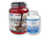 Gourmet Protein 1000g + BCAA MAX 4:1:1 + L-Glutamine 240 caps