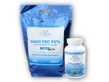 Maxi Pro 90% 2500g + Vitamin C 1000mg with Rose Hips 120 tablet