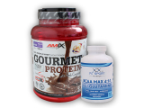 Gourmet Protein 1000g + BCAA MAX 4:1:1 + L-Glutamine 240 caps